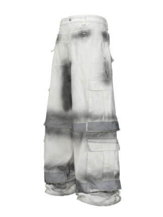 Street Style High-Quality Washed Workwear Pocket Detachable Denim Long Pants