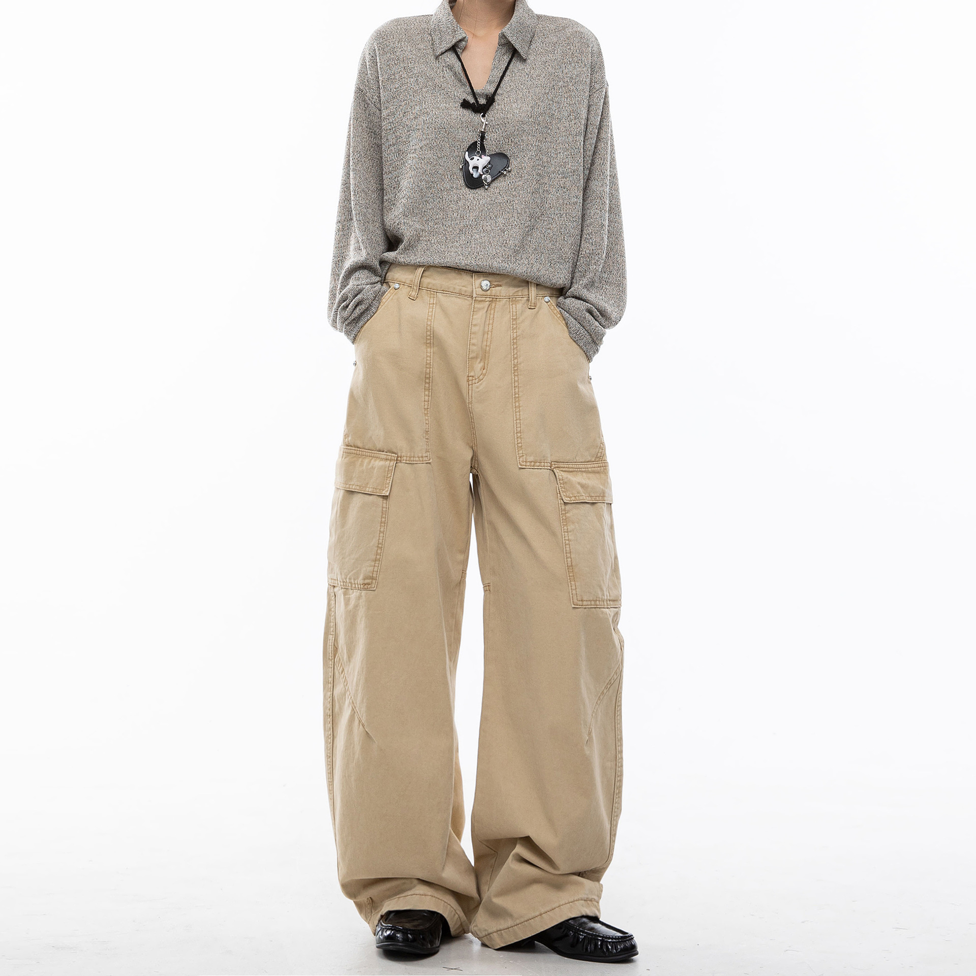 Side pocket straight leg work pants - Image 3