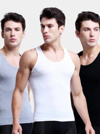 Mens Tank Top Cotton Breathable Slim Fit Summer Youth Sports Fitness Hurdle Backing Sweatshirt Tank Top Men