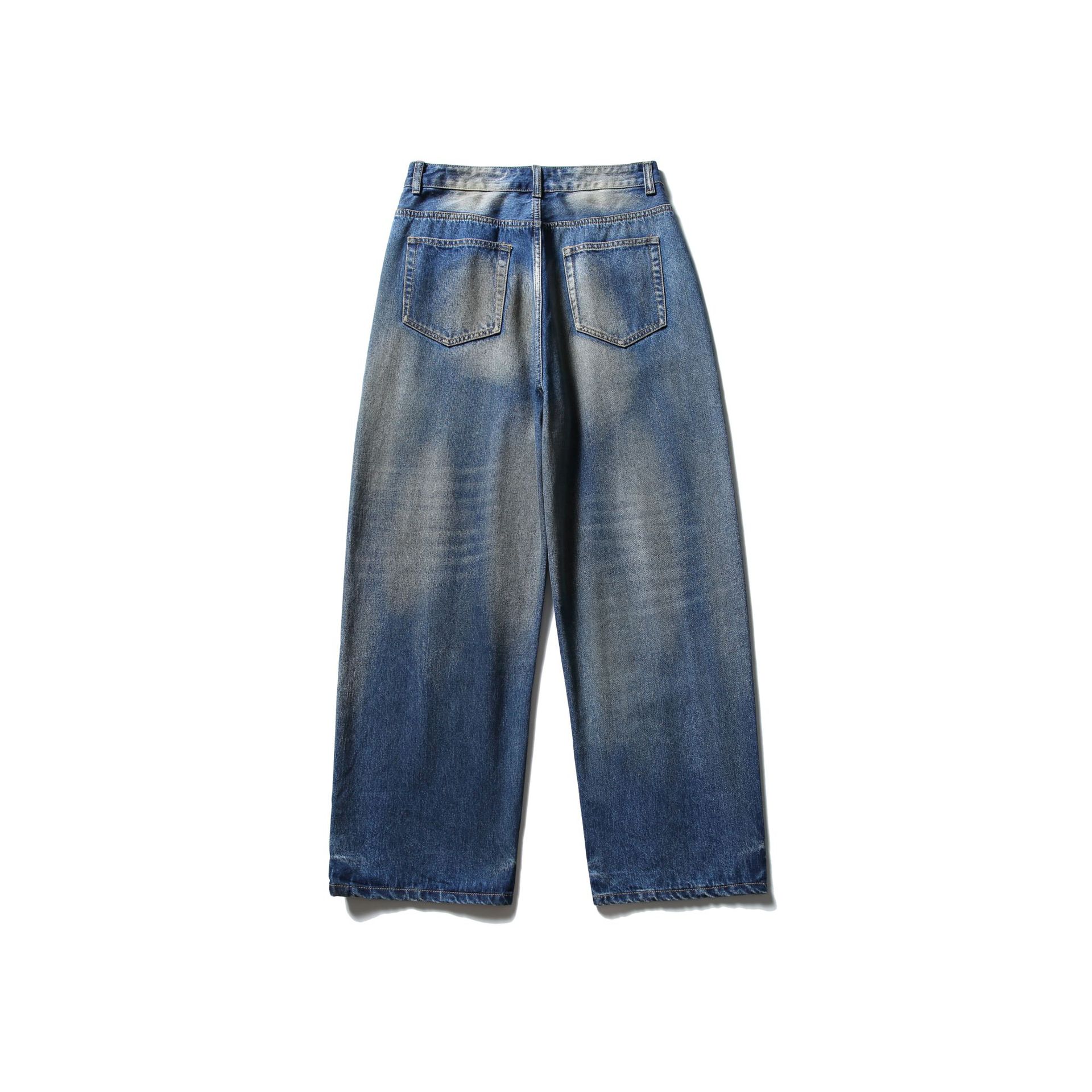 Denim Pants Men Loose Straight Leg Wide Leg Long Pants - Image 2