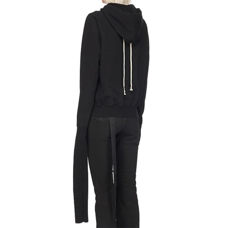 Solid drawstring base hoodie sweatshirt - Image 2