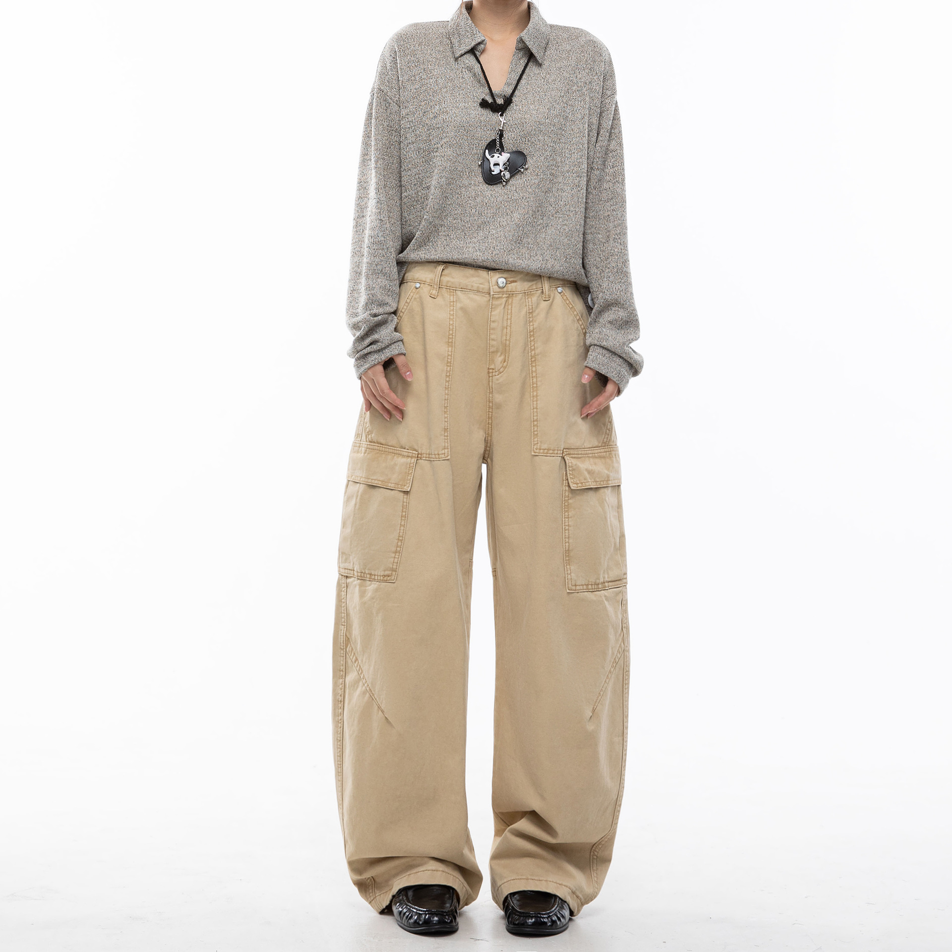 Side pocket straight leg work pants - Image 2