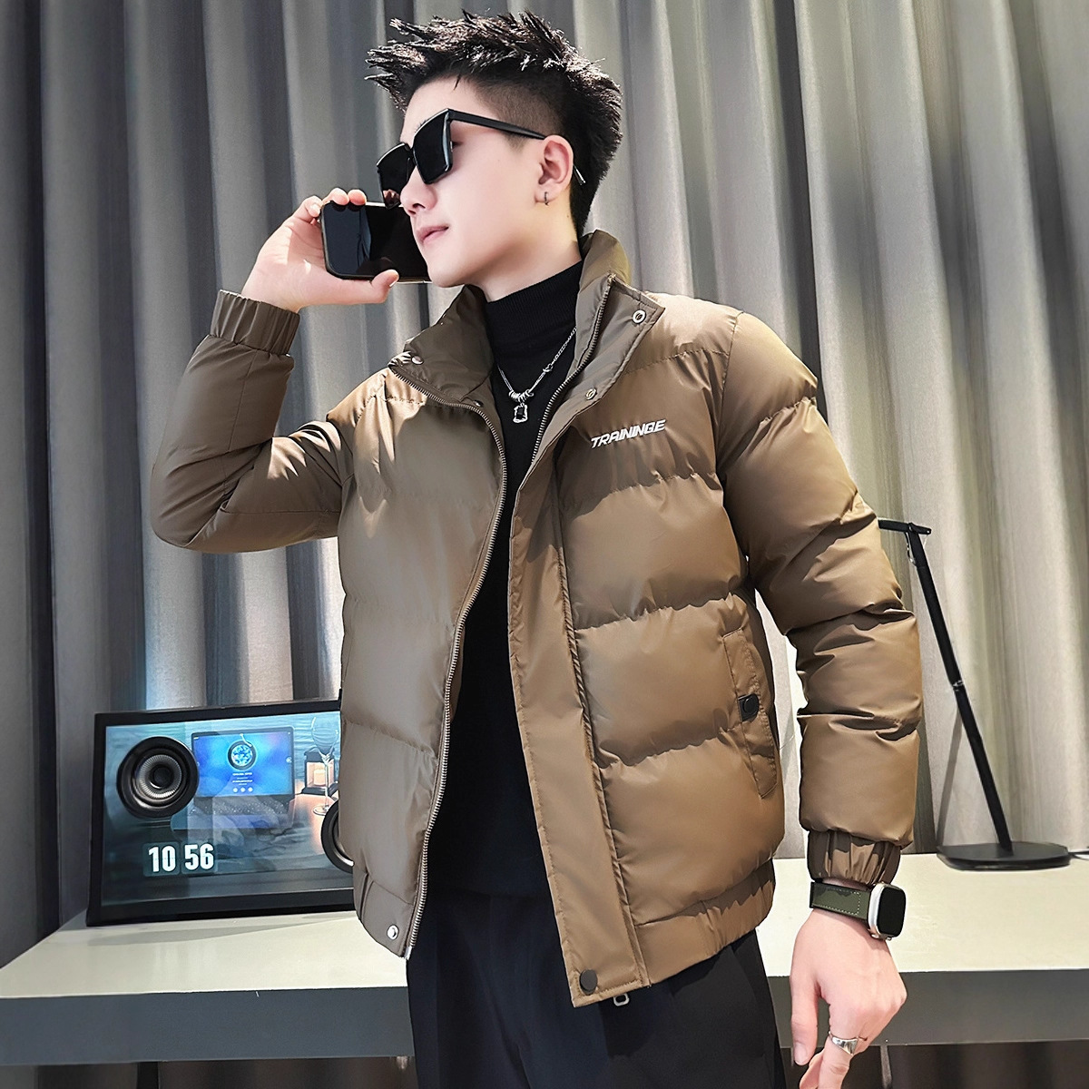 Casual Fashion Men's Short Down Trendy Street Style Cotton Coat, High-End Lightweight Outerwear - Image 7