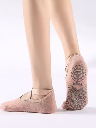 Women Printed Socks with Cross Strap