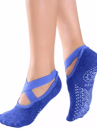 Women Printed Socks with Cross Strap