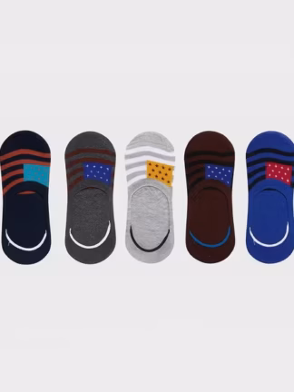 Men Pack of 5 Knitted No-Show Socks