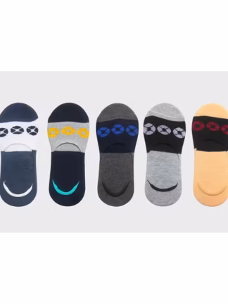 Men Pack of 5 Knitted No-Show Socks